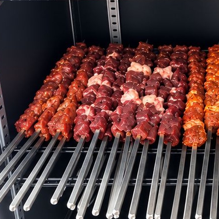 Verse lever kebap (ciğer) spiesen van Ayintap Kebap in Zwolle, klaar voor de grill